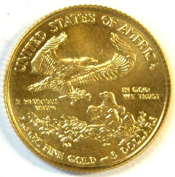 Pristine-perfect Super Gem BU 2016 $5 American Gold Eagle coin