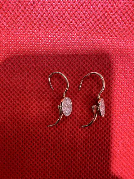 14K ROSE GOLD EARRINGS WITH 1/2 CARAT OF DIAMOND