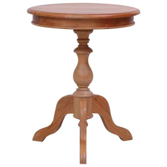 Side Table Natural 19.7x19.7x25.6" Solid Mahogany Wood