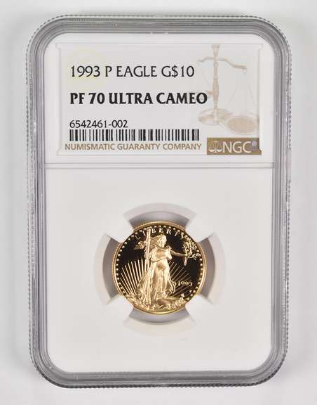 PF70 UCAM 1993-P $10 American Gold Eagle - Graded NGC
