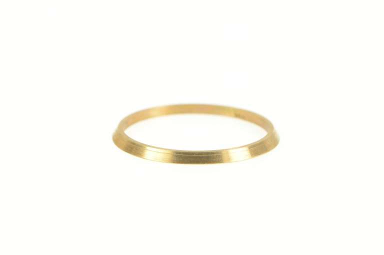 14K Yellow Gold 1.3mm Simple Vintage NOS 1950's Plain Band Ring