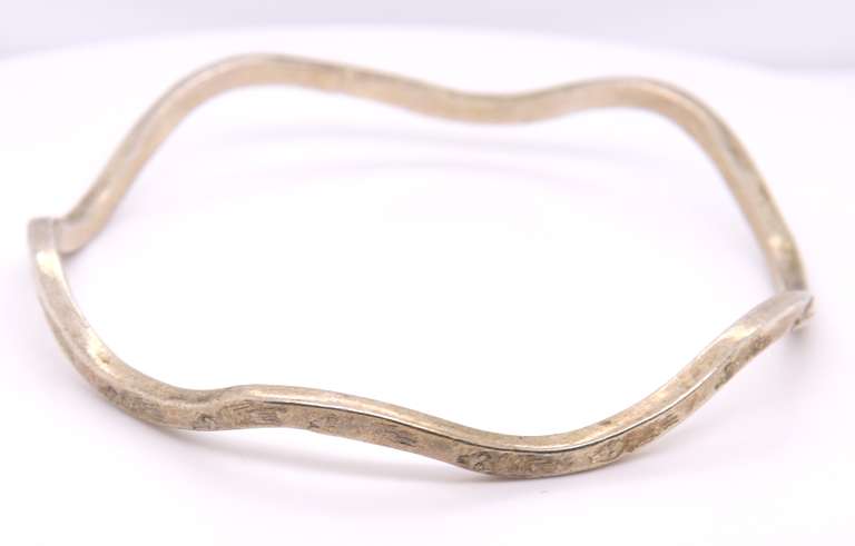 Sterling Silver Weavy Bangle Bracelet