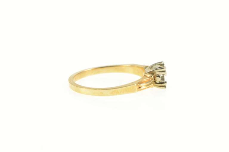 14K Yellow Gold Vintage NOS 1950's 4.4mm Engagement Setting Ring