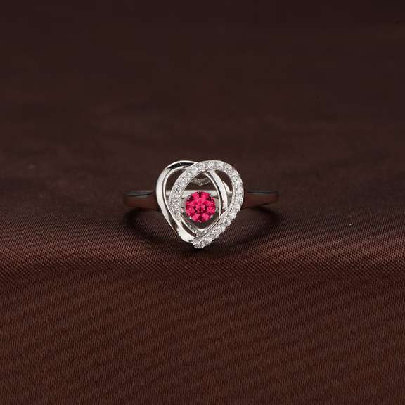 Swarovski Garnet Heart shape Ring