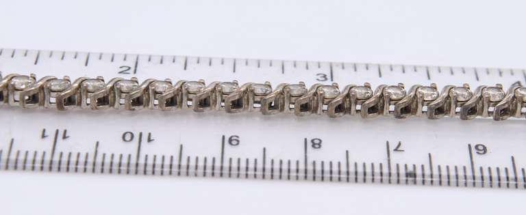 Vintage Sterling Silver Cubic Zirconia Bracelet