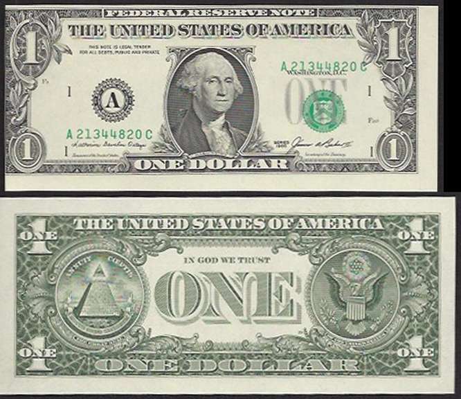 $1 1985 Federal Reserve Note Faulty Alignment Error Face Gem Uncirculated