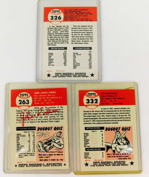 3 Topps Archives Baseball Cards