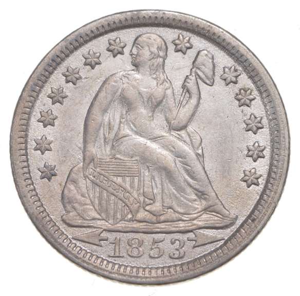 1853 Seated Liberty Dime - Arrows