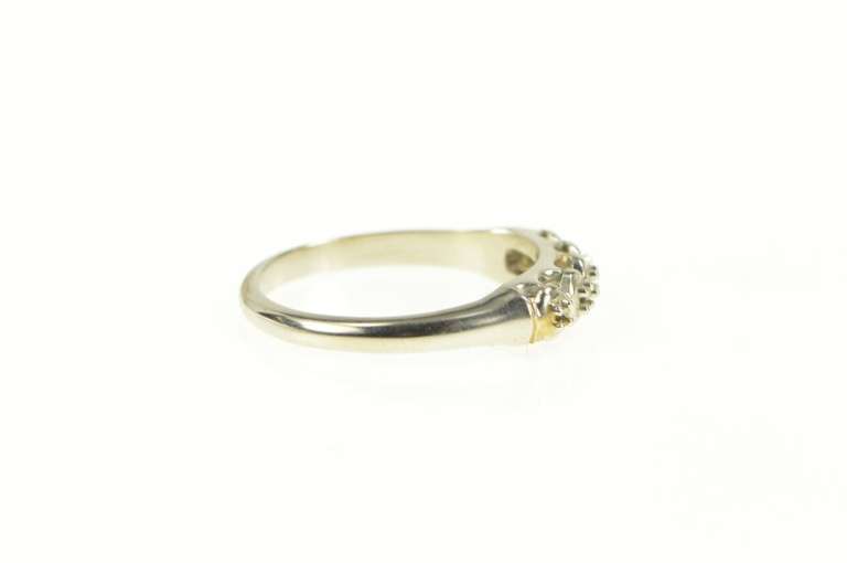 14K White Gold Vintage NOS 1950's Wedding Band Setting Ring