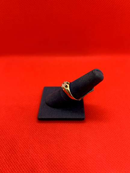 ELEGANT LADIES 14K YELLOW GOLD RING WITH 0.50 CARAT CENTER STONE