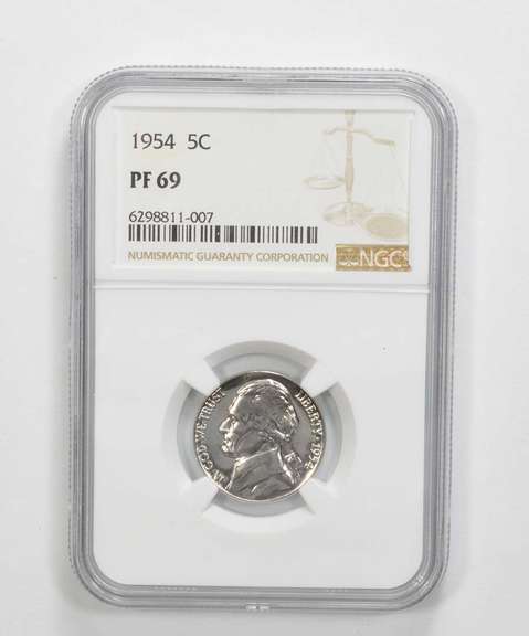 PF69 1954 Jefferson Nickel - Graded NGC