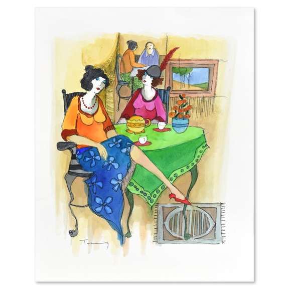 Original Tarkay Watercolor, Signed