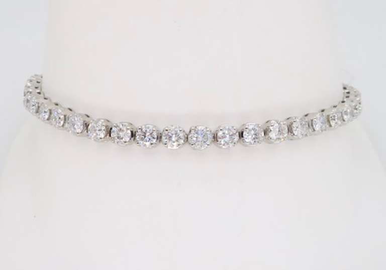 Classic 4.75CTW Diamond Tennis Bracelet in 14k White Gold
