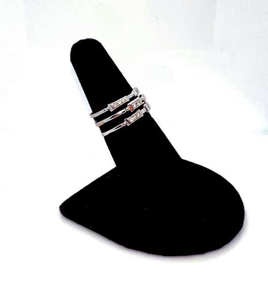 Fabulous 18kt White Gold Diamond Triple Band Ring