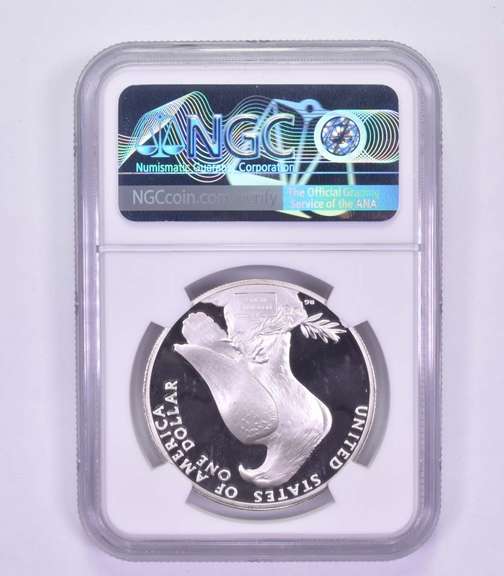 Error PF69 UCAM 1984-S Los Angeles Olympics - OBV Struck Thru - NGC