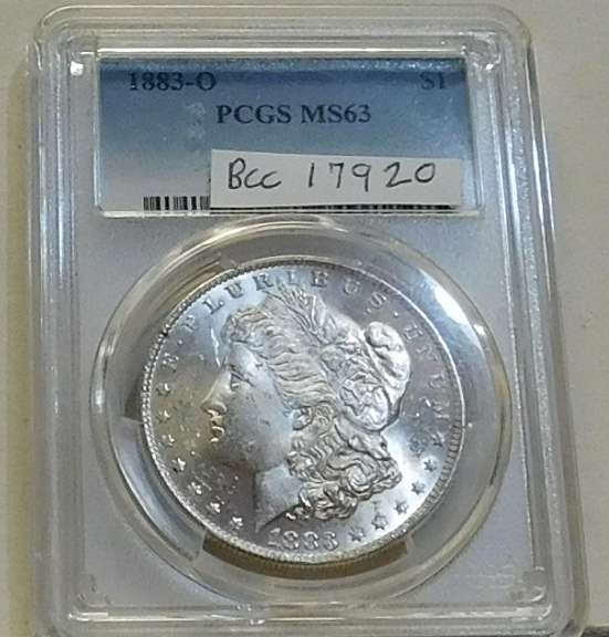 1883-O Morgan Dol PCGS MS-63