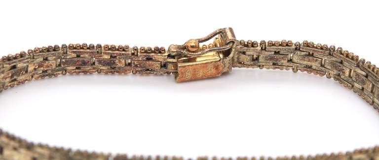 Vintage Italian Sterling Silver Signed Fancy Link Bracelet