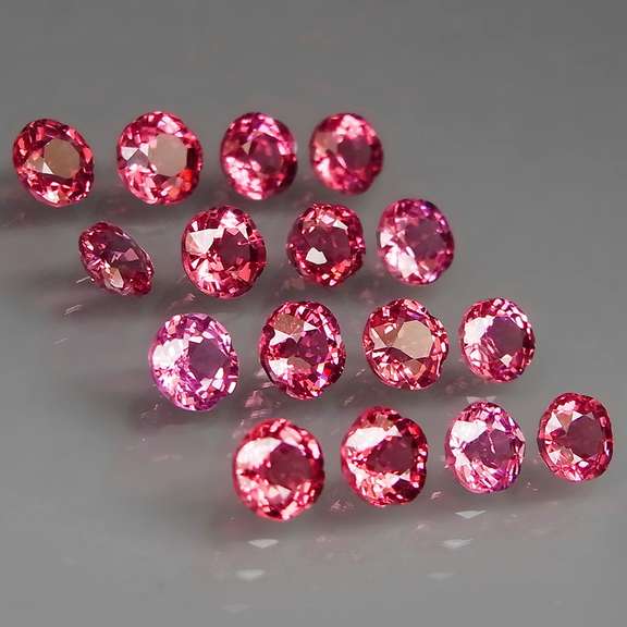 Ravishing 5.47ct violet pink flower shape Rhodolite Garnet set