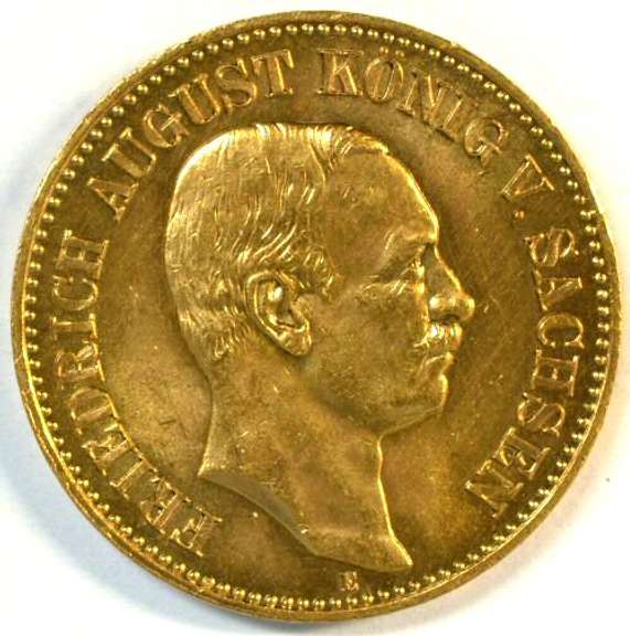 Super nice BU 1905 Germany 20 Marks Gold Piece (Saxony)