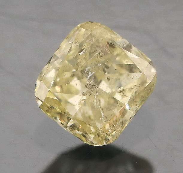 Rare .37ct cushion cut yellow Diamond