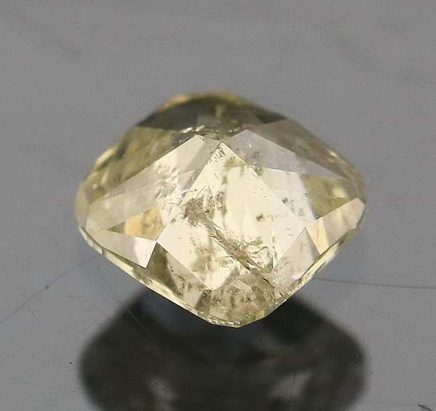 Rare .37ct cushion cut yellow Diamond