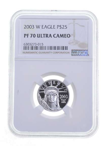 PF70 UCAM 2003-W $25 American Platinum Eagle - Graded NGC