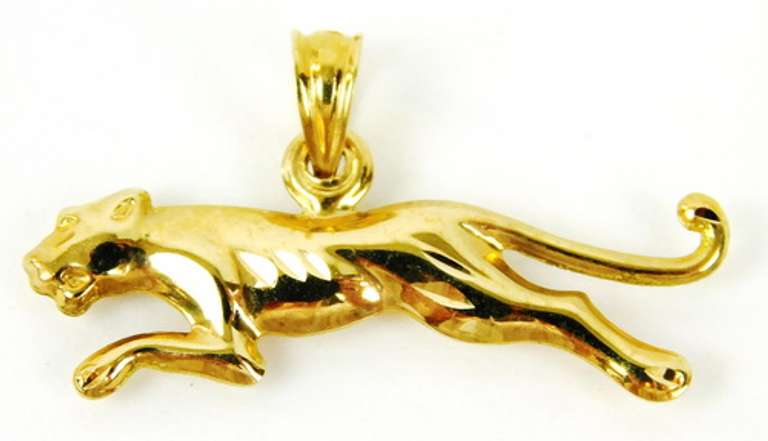 14K Panther Pendant