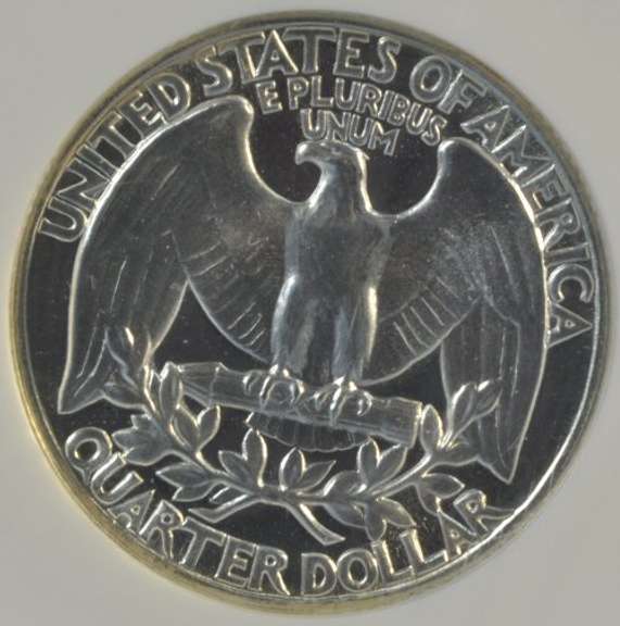 Superb near perfect 1956 Proof Washington Quarter. NGC PF68