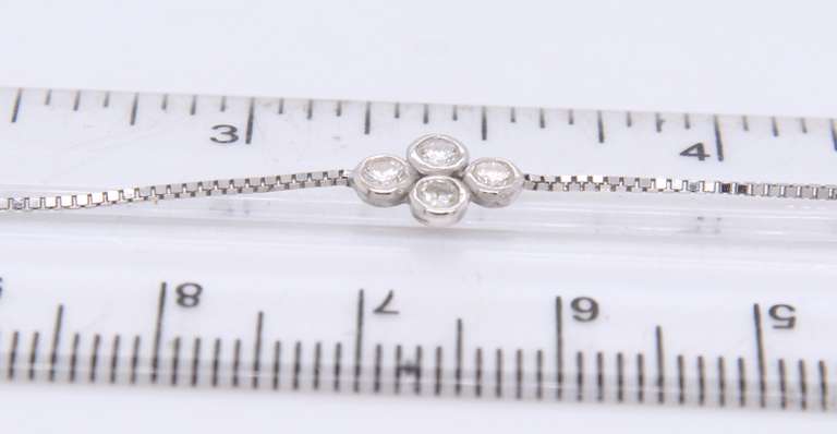 Beautiful White Gold Diamond Anklet