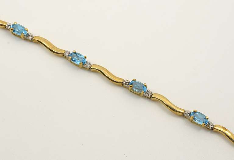 Feminine Blue Topaz Bracelet