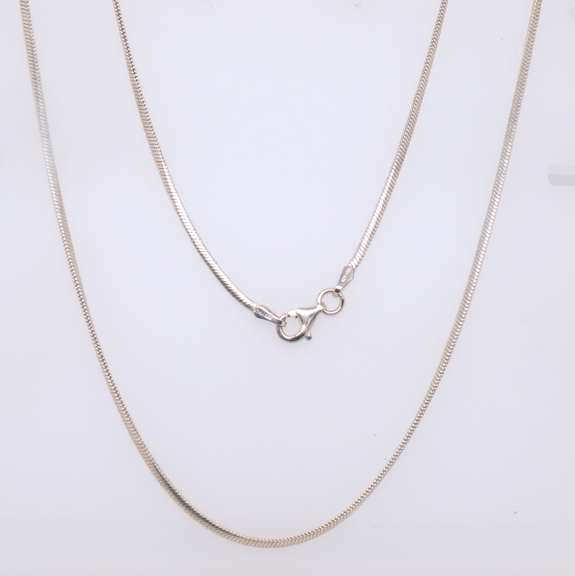 Vintage Italian Sterling Silver Snake Chain Necklace