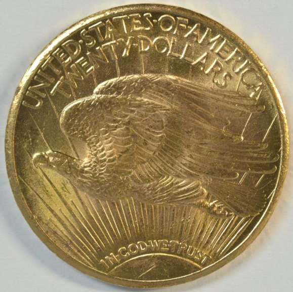 Nearly Gem BU 1925 St. Gaudens $20 Gold Piece
