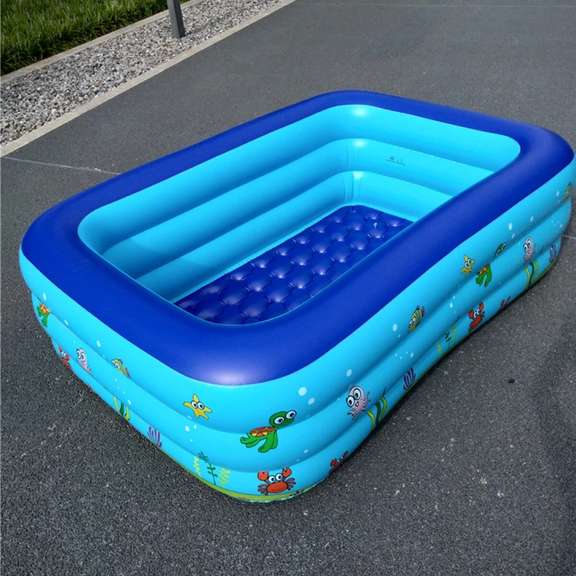 1.8M Three-ring Rectangular Children's Inflatable Pool