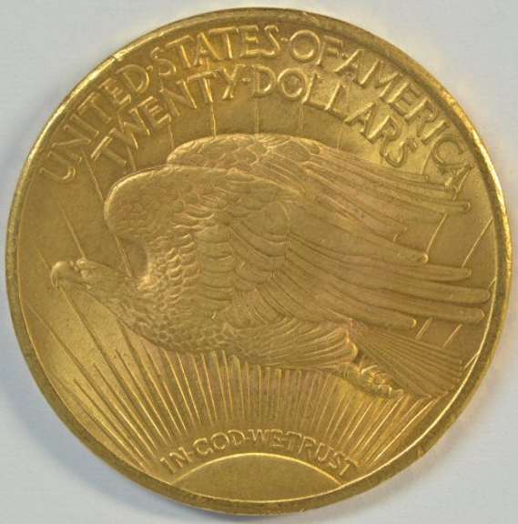Nearly Gem BU 1924 St. Gaudens $20 Gold Piece