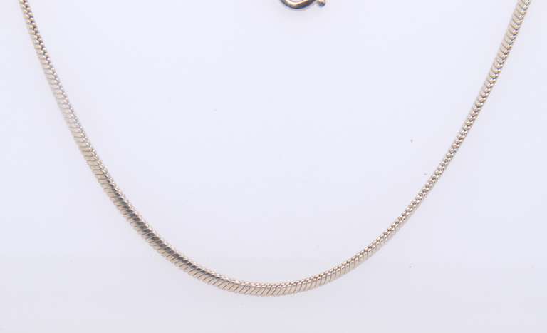 Vintage Italian Sterling Silver Snake Chain Necklace