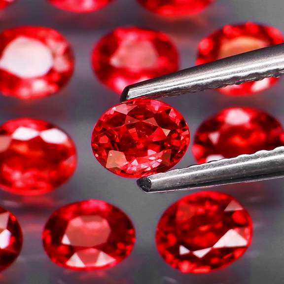 Brilliant 4.16ct fancy orange Songean Sapphire set