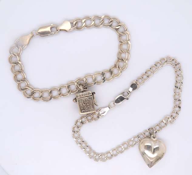 Lot of 2 Vintage Sterling Silver Bracelets