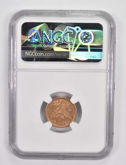 AU58 1868-S $2.50 Liberty Head Gold Quarter Eagle - Graded NGC