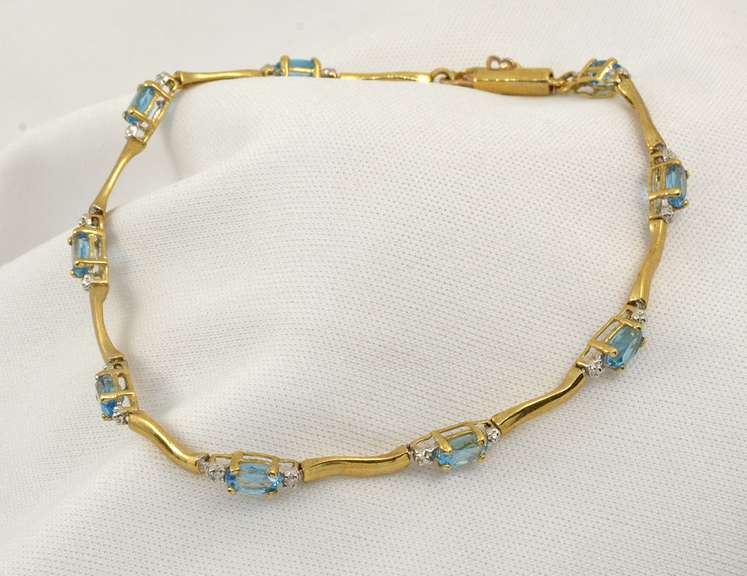 Feminine Blue Topaz Bracelet