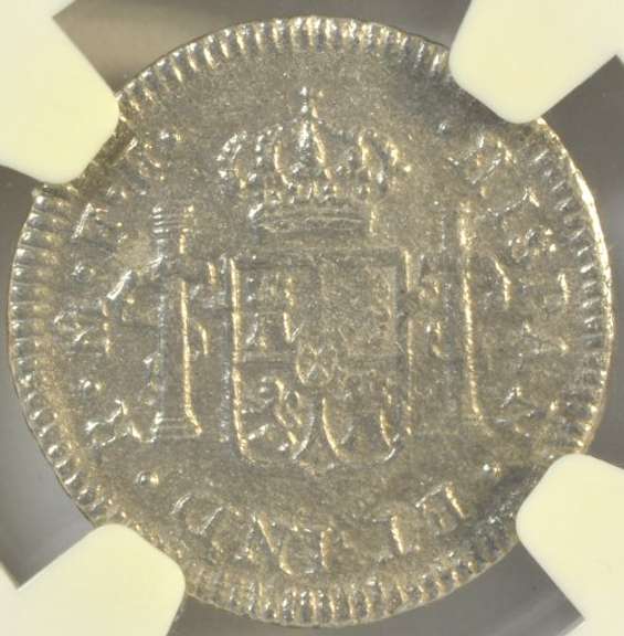 Scarce 1783 Mexico El Cazador 1/2 Real. NGC Genuine holder