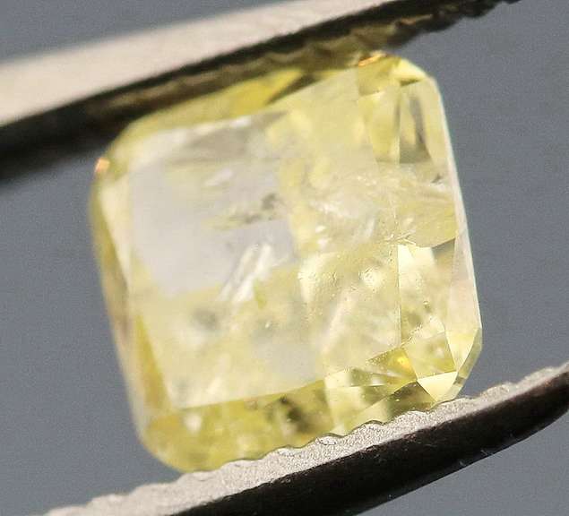 Stunning .33ct cushion cut yellow Diamond
