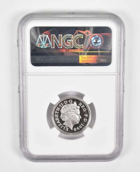 PF69 UCAM 1998 Great Britain 1 Pound - Royal Arms - Graded NGC
