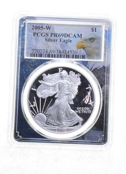 PR69 DCAM 2005-W American Silver Eagle - Graded PCGS
