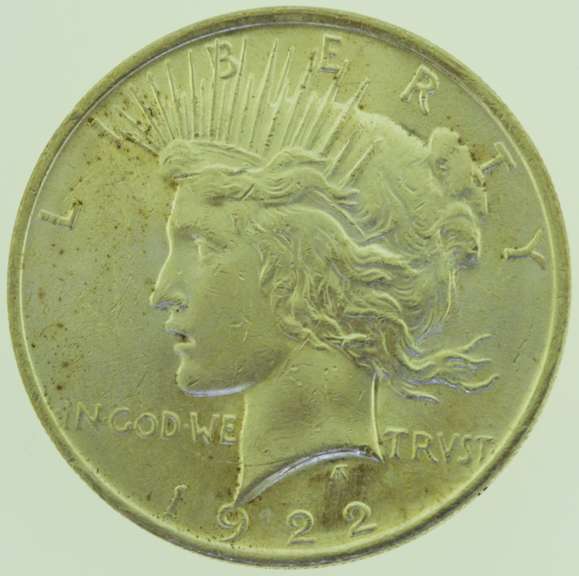 1922 Peace Silver Dollars $1 US Coin Flashy White Slider BU