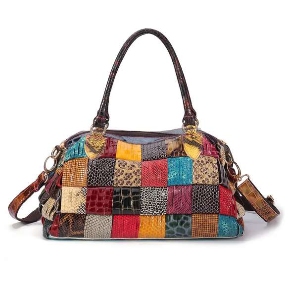 Bohemian Genuine Leather Patchwork Handmade Bag