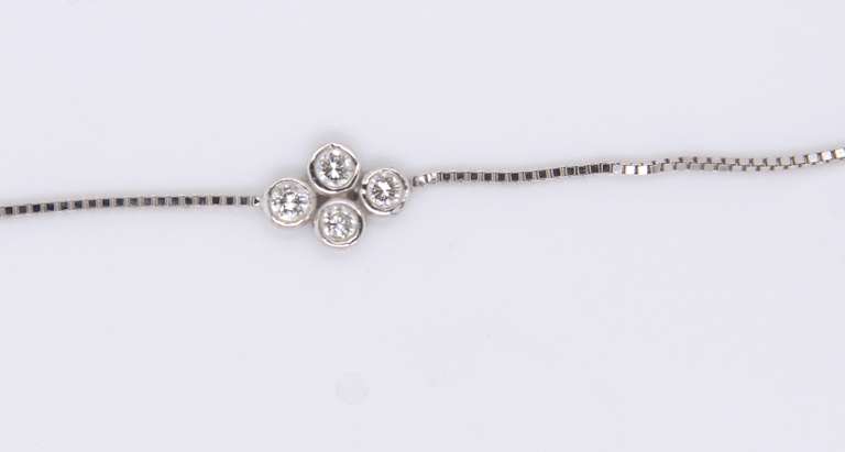 Beautiful White Gold Diamond Anklet