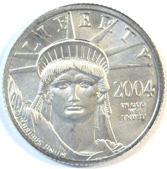 Immaculate Super Gem BU 2004 $25 pure Platinum Eagle
