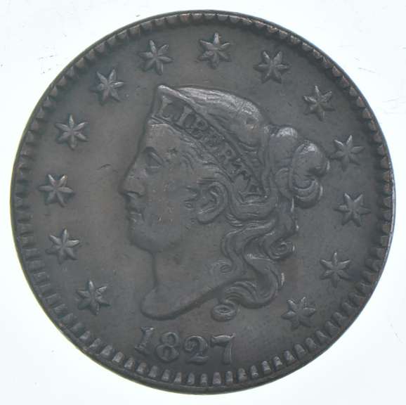 1827 Matron Head Large Cent - N.5