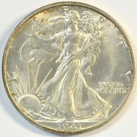 Superb Gem BU 1941 Walking Liberty Half Dollar