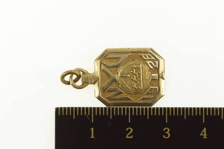 10K Yellow Gold 1928 NYU New York University Seal Charm/Pendant